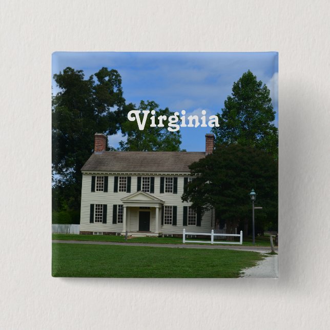 Bóton Quadrado 5.08cm Williamsburg catita (Frente)