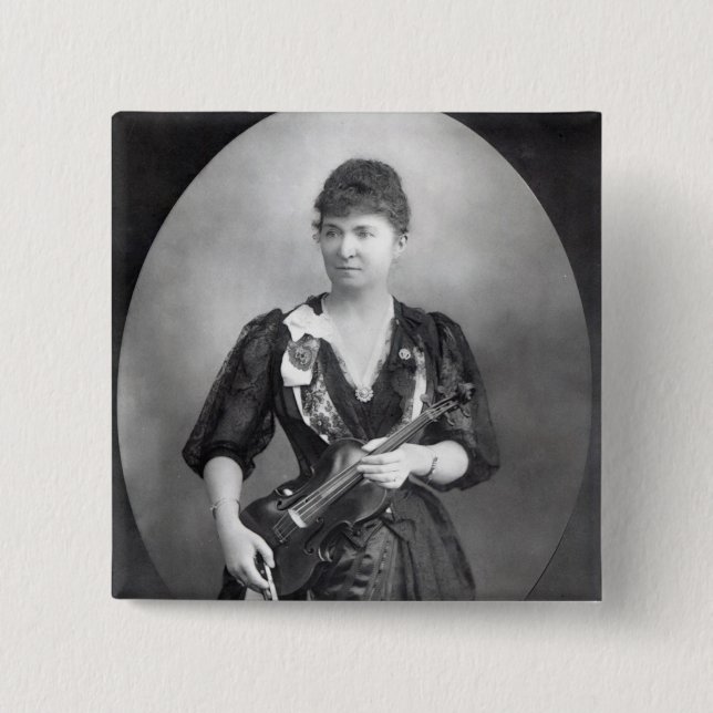 Bóton Quadrado 5.08cm Wilma Norma Neruda, senhora Halle (Frente)