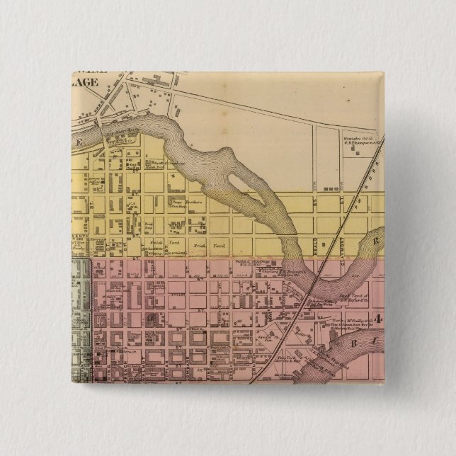 Bóton Quadrado 5.08cm Wilmington (Frente)