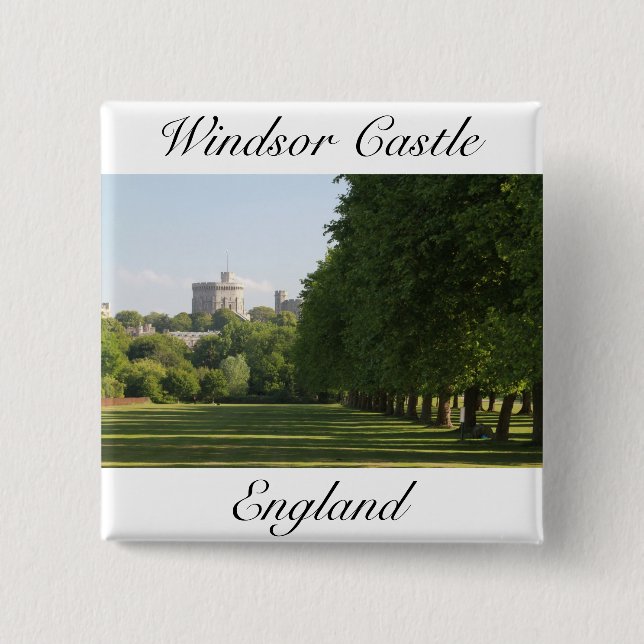 Bóton Quadrado 5.08cm Windsor Castle (Frente)