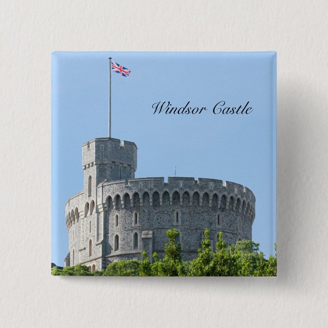 Bóton Quadrado 5.08cm Windsor Castle (Frente)