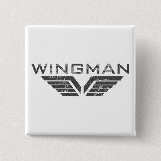 Bóton Quadrado 5.08cm Wingman (Frente)