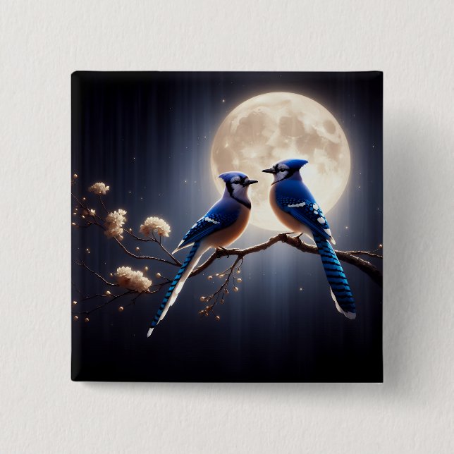 Bóton Quadrado 5.08cm Wings of Courage – Vibrant Bluejays (Frente)