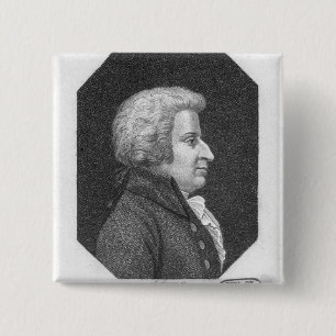 Bóton Quadrado 5.08cm Wolfgang Amadeus Mozart