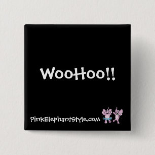 Bóton Quadrado 5.08cm WooHoo botão