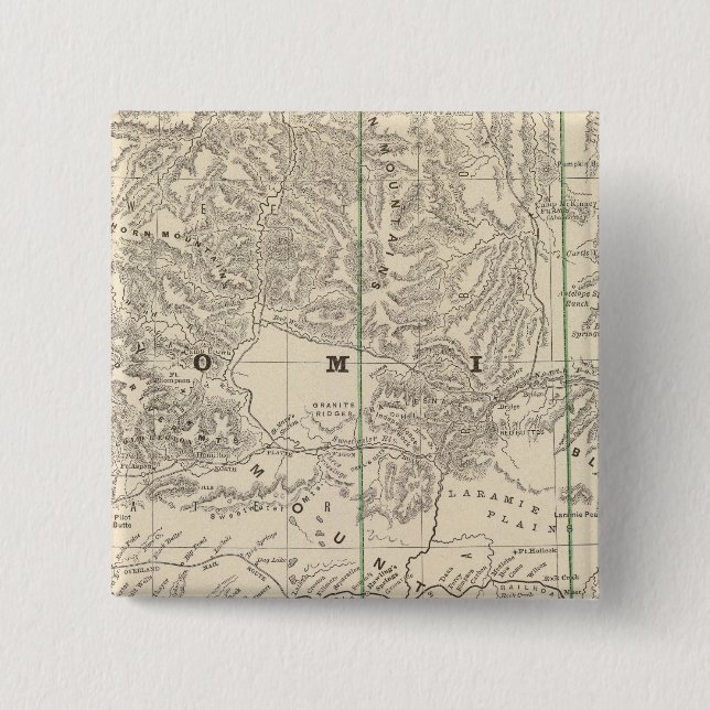 Bóton Quadrado 5.08cm Wyoming 2 (Frente)
