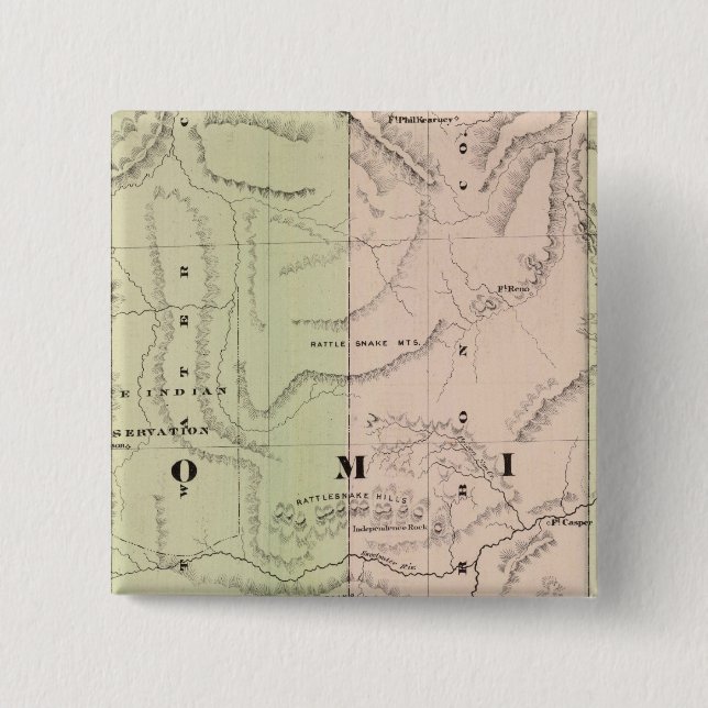 Bóton Quadrado 5.08cm Wyoming 2 (Frente)