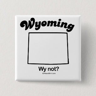 Bóton Quadrado 5.08cm WYOMING - de "t-shirt e engrenagem da DIVISA do