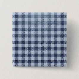 Bóton Quadrado 5.08cm Xadrez azul