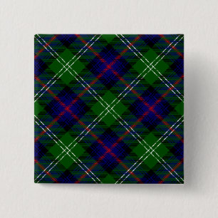 Bóton Quadrado 5.08cm Xadrez azul-tartã-sul