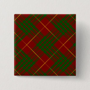 Bóton Quadrado 5.08cm Xadrez verde-tartan