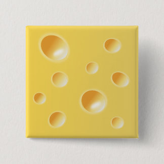 Bóton Quadrado 5.08cm Yellow Swiss Cheese Texture