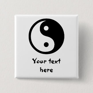 Bóton Quadrado 5.08cm Yin Yang