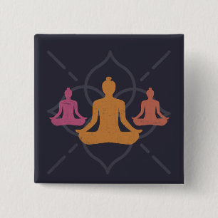Bóton Quadrado 5.08cm Yoga