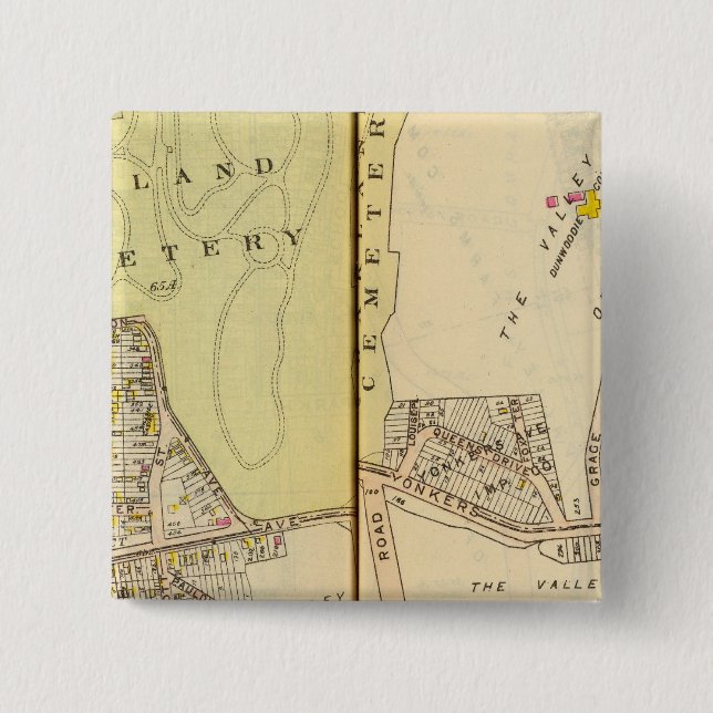 Bóton Quadrado 5.08cm Yonkers, Nova Iorque 20 (Frente)