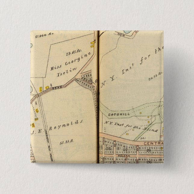 Bóton Quadrado 5.08cm Yonkers, Nova York 2 (Frente)