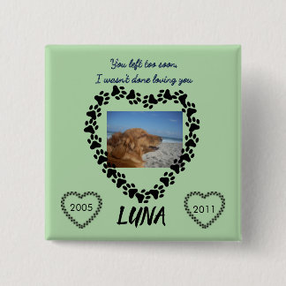 Bóton Quadrado 5.08cm You Left Too Soon - Lime Green Tribute