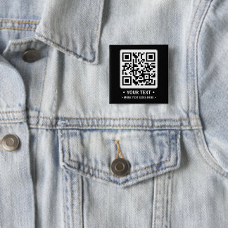Bóton Quadrado 5.08cm Your Business QR Code