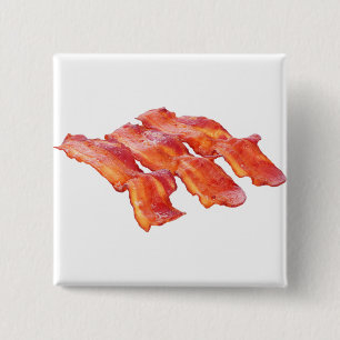 Bóton Quadrado 5.08cm Yummy Bacon