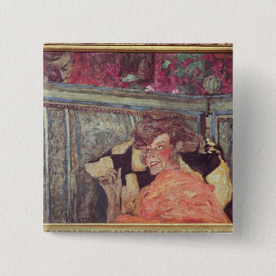 Bóton Quadrado 5.08cm Yvonne Printemps e Sacha Guitry c.1912