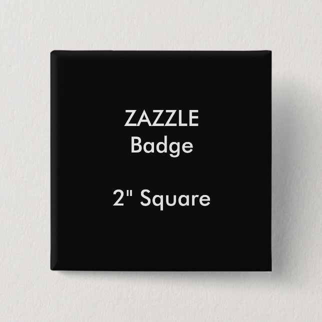 Bóton Quadrado 5.08cm ZAZZLE - Impressão personalizada com Crachá quadra (Frente)