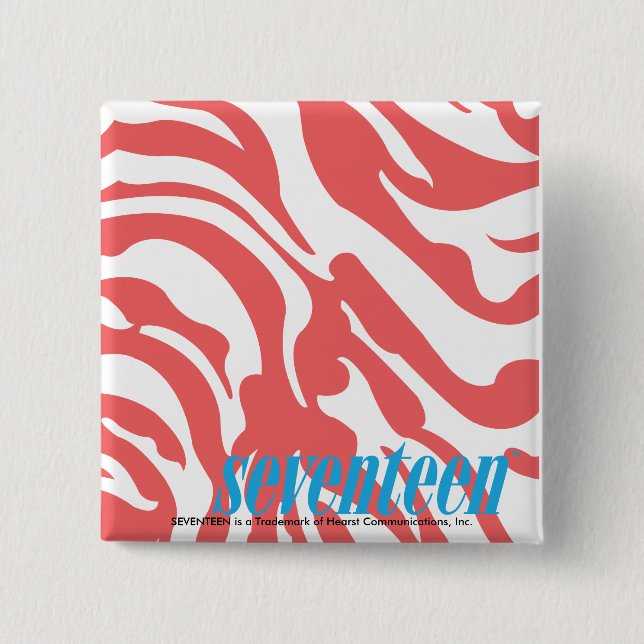 Bóton Quadrado 5.08cm Zebra LtPink (Frente)