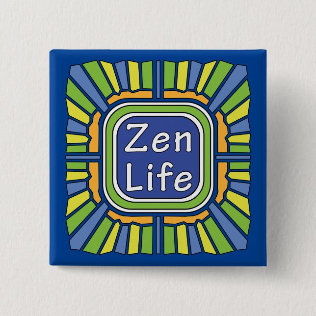 Bóton Quadrado 5.08cm Zen Life para mim (Frente)