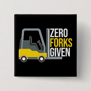 Bóton Quadrado 5.08cm Zero Forks Fornecidos Engraçados