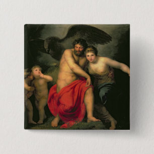 Bóton Quadrado 5.08cm Zeus e Hera na montagem IDA, 1775