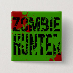 Bóton Quadrado 5.08cm Zombie Hunter