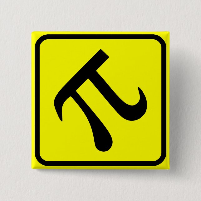 Bóton Quadrado 5.08cm Zona De Passagem Pi (Frente)