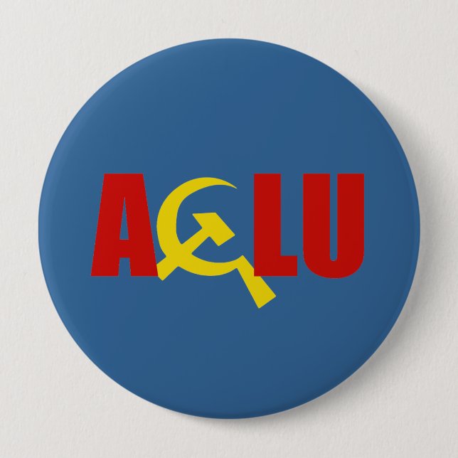 Bóton Redondo 10.16cm A ACLU é comunista (Frente)