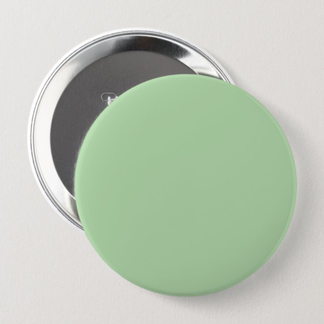 Bóton Redondo 10.16cm A soft pale green background fills the image (Frente & Verso)