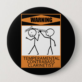 Bóton Redondo 10.16cm Alerta contra Clarinetista