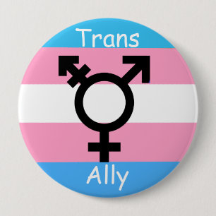Bóton Redondo 10.16cm Aliado da consciência do Transgender da revoluç