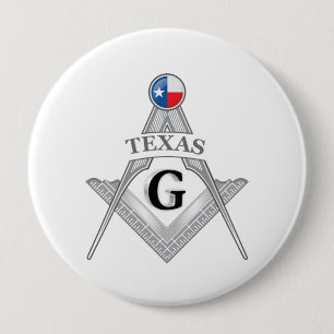 Bóton Redondo 10.16cm Alojamento de Freemasonry do estado do Texas