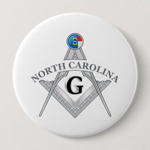 Bóton Redondo 10.16cm Alojamento Freemasonry do Estado da Carolina do No