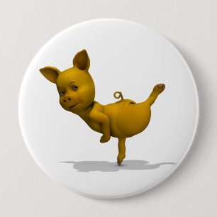 Bóton Redondo 10.16cm Amarelo Pig Árabe
