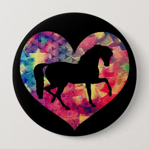Bóton Redondo 10.16cm Amor dos cavalos