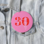 Bóton Redondo 10.16cm Aniversário de 30 anos Funny Dirty 30<br><div class="desc">Entre nos seus trinta anos com uma risada com o nosso 'Botão de aniversário de 30 anos Engraçado Sujo 30'! Este pino de 30 anos malvado e apimentado é o cúmplice perfeito para a sua celebração de marco. Projetado para adicionar um toque de humor à sua roupa de aniversário, este...</div>