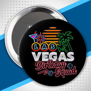 Bóton Redondo 10.16cm Aniversário de Las Vegas - Esquadrão de Anivers