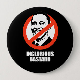 Bóton Redondo 10.16cm ANTI-OBAMA- bastardo Inglorious