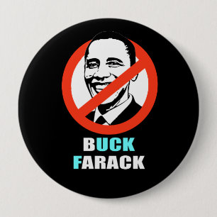 Bóton Redondo 10.16cm Anti-Obama - farack do fanfarrão