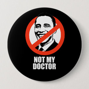 Bóton Redondo 10.16cm Anti-Obama - não meu doutor