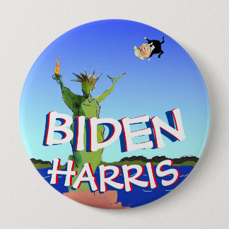 Bóton Redondo 10.16cm Anti Trump Joe Biden Harris Votam Democrata 2020