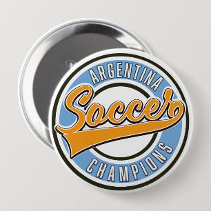 Bóton Redondo 10.16cm Argentina Campeões de Futebol