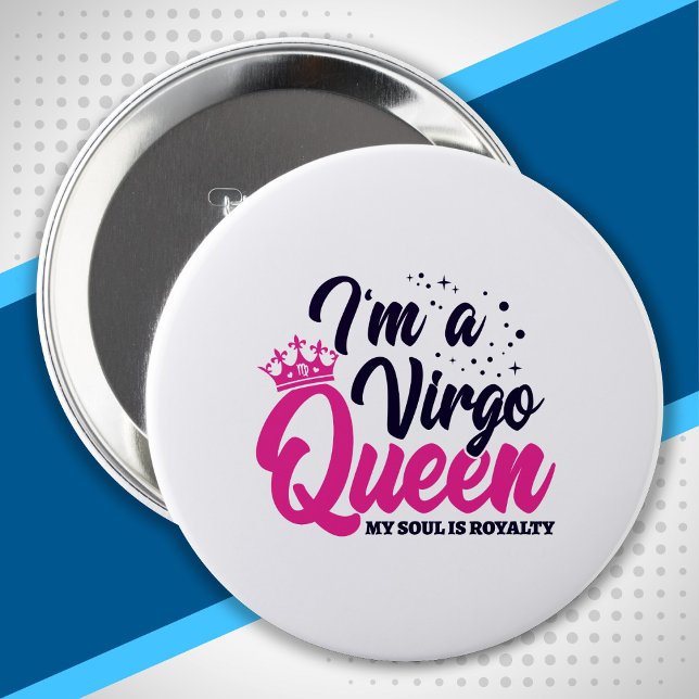 Bóton Redondo 10.16cm Astrologia Zodiac August & Setembro Aniversário Vi (Criador carregado)