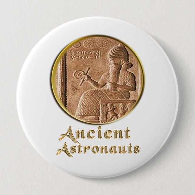 Bóton Redondo 10.16cm Astronautas Antigos (Frente)