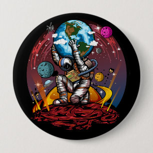 Bóton Redondo 10.16cm Atlas Space Man