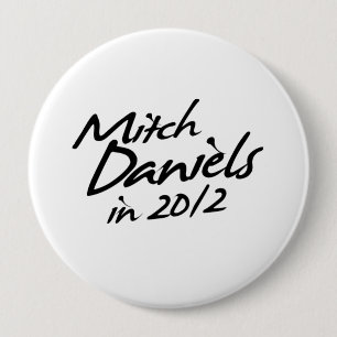 Bóton Redondo 10.16cm Autógrafo de MITCH DANIELS 2012